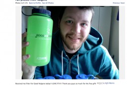 Man with Nalgene waterbottle