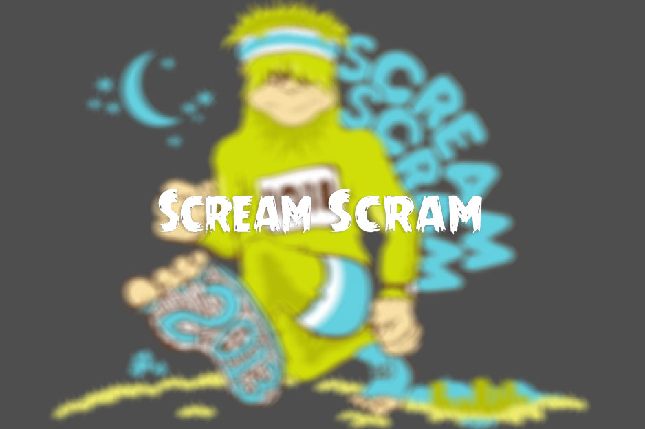 "Scream Scram" run logo