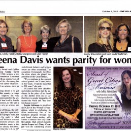 Geena Davis newspaper article