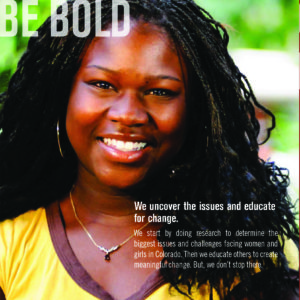 "Be bold" poster