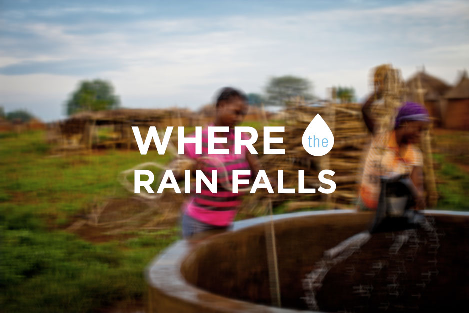 "Where the rain falls" logo