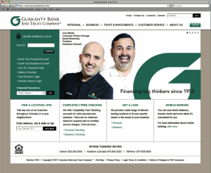 "Guaranty Bank and Trust Company" website