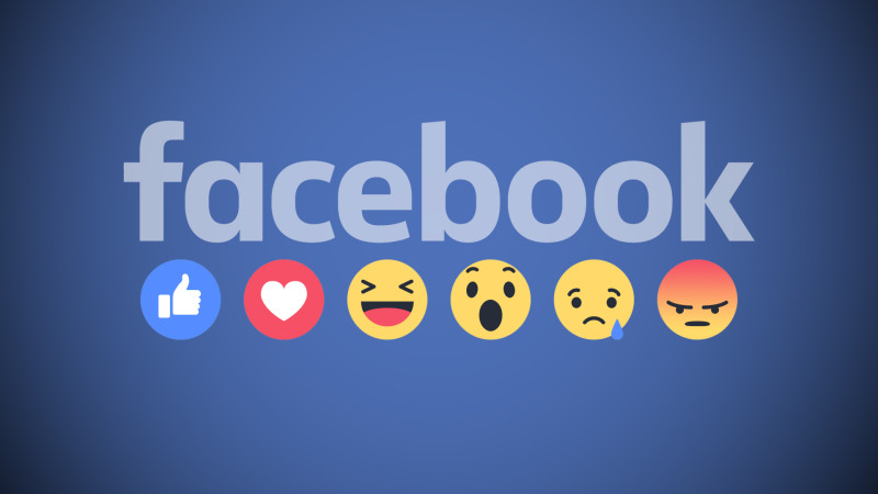 "Facebook" logo with emojis