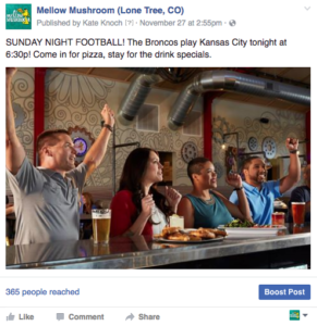 Mellow Mushroom facebook post