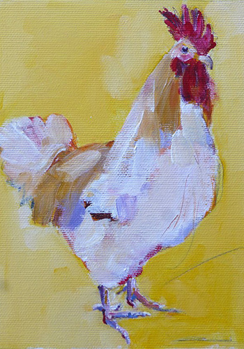 Neva Bergemann rooster painting