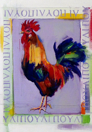 Neva Bergemann rooster painting