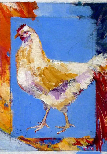 Neva Bergemann rooster painting