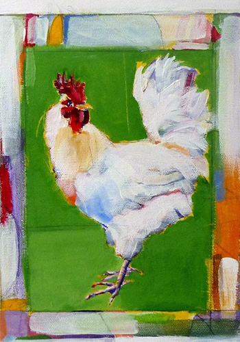 Neva Bergemann rooster painting