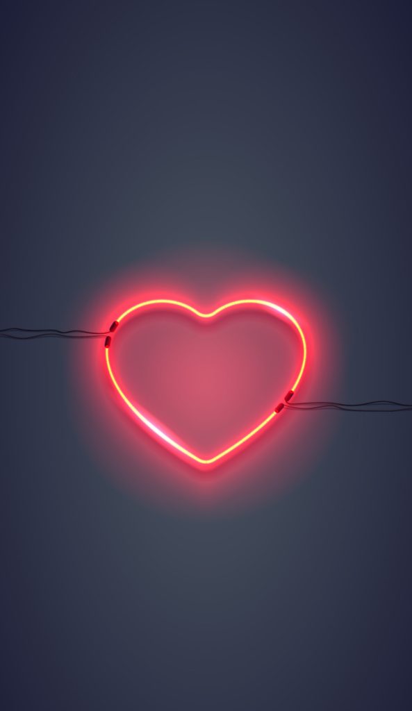 Heart neon light