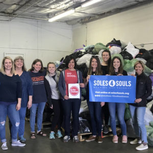 Scream team volunteer at Soles4Souls