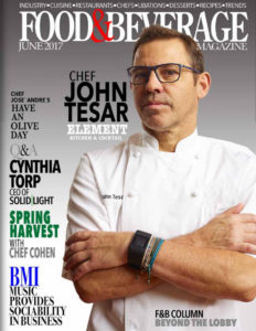 Food & Beverage Magazine cover with John Tesar