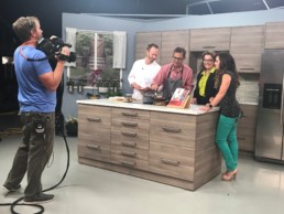 Behind the scenes cooking show