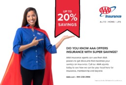 AAA insurance agent with 20% savings ad