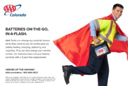 AAA Colorado Hero tech ad with car battery