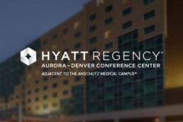 Hyatt Regency Blurred building image with logo on top