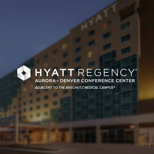 Hyatt Regency Blurred building image with logo on top