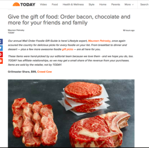 Today Show article Meat