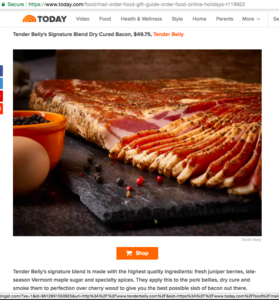 Today show article Bacon